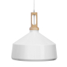Buy White metal and wood ceiling lamp - Vidar White 59164 - in the EU